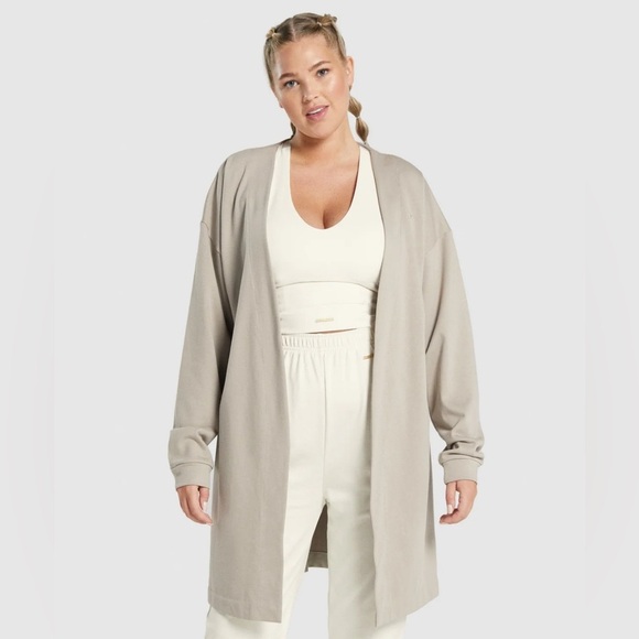 Gymshark Other - Gymshark X Whitney Simmons Oversized Robe Size Medium Tan Beige
